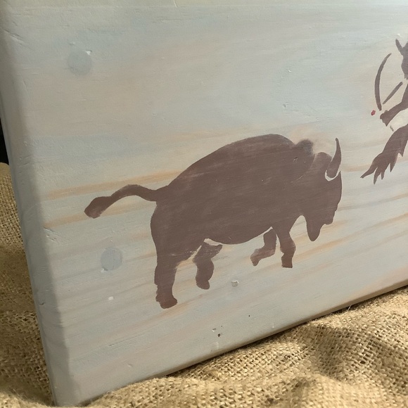 ⭐️HP Southwest Themed Wood Step Stool - Picture 9 of 14